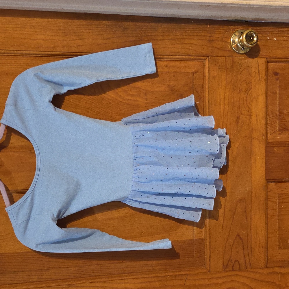 Sparkling Blue Kids Dance Costume